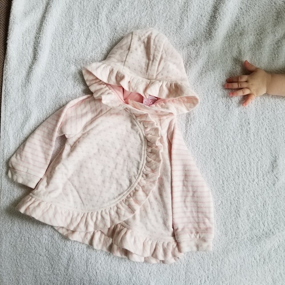 Dylan & Abby Pink and White Cardigan Size 6-9 M